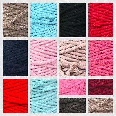 £1.60 • Buy 3.6-4mm SingleTwisted Pipping Cotton Cord  String Rope Craft Sewing Macrame DIY