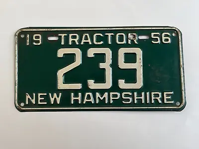 1956 New Hampshire Tractor License Plate Low Number 3 Digit ALL ORIGINAL • $50.94