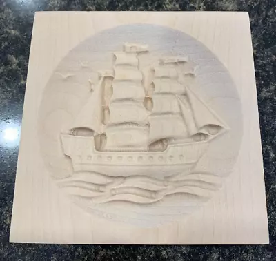 Pirate Ship Engraving Trim Wood Corner Trim Block Door Trim Block Window Trim • $11.55