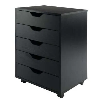 $73.22 • Buy Winsome Wood Halifax 5-Drawer Mobile Cabinet, Black Finish