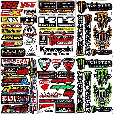 Stickers Sheets Team MotoGP Motorcycle Vinyl Emblem Decals Set Racing Biker New • $20.99