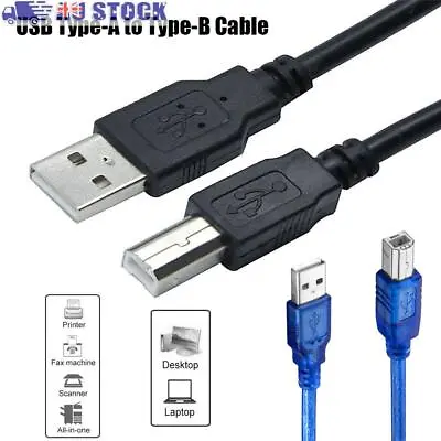 $12.97 • Buy 2.0 Printer Cable Type A Male To B Male Lead Line Data Cord For Dell HP Epson