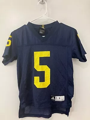 #5  University Of Michigan Wolverines Adidas Football  Jersey  Youth Small • $23.16