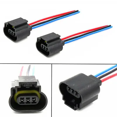 2x Car Headlight H13 9008 LED Female Socket Plug Wire Harness Adapter Connector • $9.22