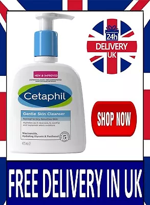 Cetaphil Gentle Skin Cleanser Face ; Body Wash 473ml For Normal To Dry Skin UK • £14.12