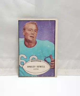 Harley Sewell 1953 Bowman #58 Rookie Card Detroit Lions • $9.99