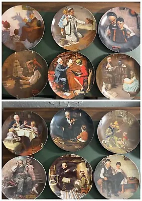 Knowles Norman Rockwell Plates SET Of 12 • $50