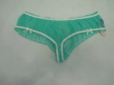 Teal Victoria's Secret Panties Medium Hip Hugger Underwear Lace Panty MSRP$20 • $8.19