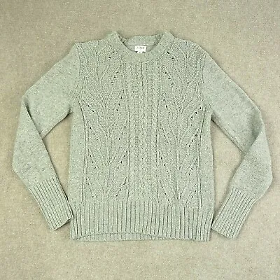 J. Crew  Women's S Small Sweatshirt Sweater Knit Gray Long Sleeve • $16.52