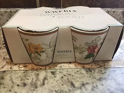 4 Waverly Garden Room PARADISE ISLAND Coffee  Mug New In Box Country Farmhouse • $30