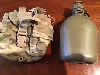 US ARMY MOLLE II 1QT Canteen With Canteen Pouch OCP Multicam With Canteen • $14.89