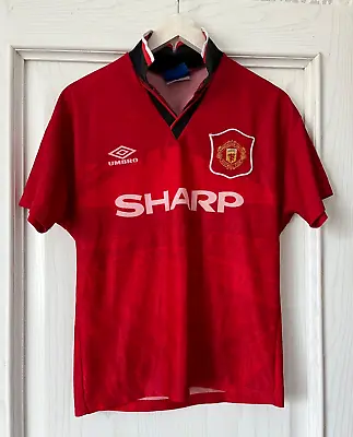 Manchester United 1994 1995 Home Football Soccer Shirt Umbro Jersey Youth Size • $11.99