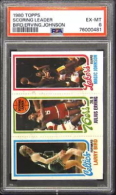 1980 Topps Larry Bird / Julius Erving / Magic Johnson Rookie PSA 6 • $799.99