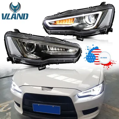 Vland LED Headlights For 2008-2017 Mitsubishi Lancer EVO X Full LED DRLs • $359