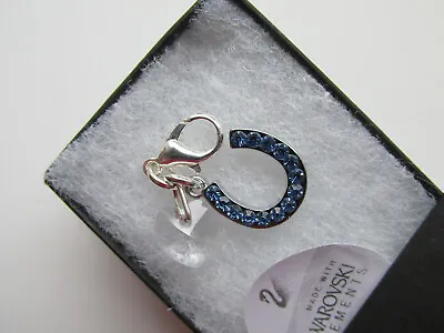 £5.15 • Buy Perfect Wedding Gift For The Bride Blue Horseshoe Swarovski Elements Heart Charm