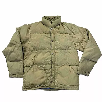 Vintage Sierra Designs Quilted Puffer Down Jacket Made In USA Size Large 80s 70s • $49.99