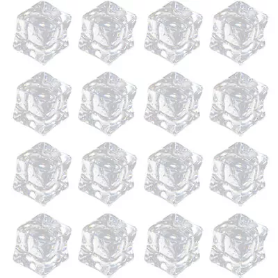 100 Clear Acrylic Diamond Fake Ice Cubes For Decor And Photography (14MM)-RM • £15.19