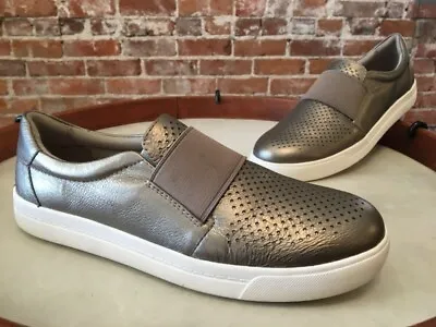 Earth Origins Platinum Perforated Leather Melissa Slip On Sneaker 8 New • $39.95