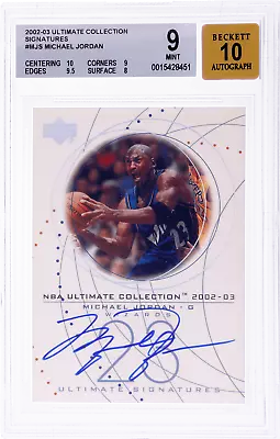 2002 Ultimate Collection #MJS Michael Jordan Auto BGS 9/10 • $7490