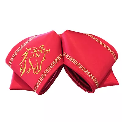 Hello Mariachi Moño Red  Gold Horse  Mexican Bow Charro Bow Tie Embroidery • $24.90