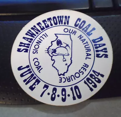 Vintage Shawneetown Coal Days   Mining Miner Sticker Hardhat Decal 1984 • $3.99