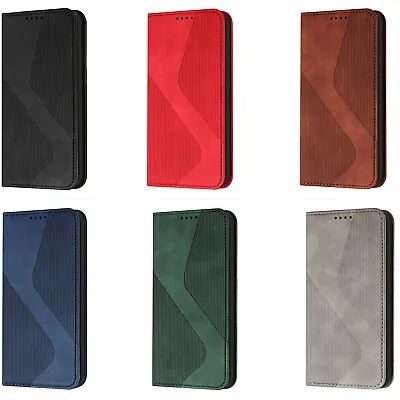 For Xiaomi 13 12C Solid Color Magnetic PU Leather Wallet Stand Phone Case Cover • £6.47