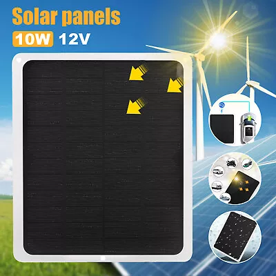 10W 12V Solar Panel Trickle Battery Charger Kit Maintainer Boat RV Car Vehicle • $16.15