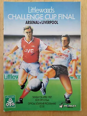 1987 League Cup Final - Arsenal V. Liverpool - 5.4.87 • £2.50