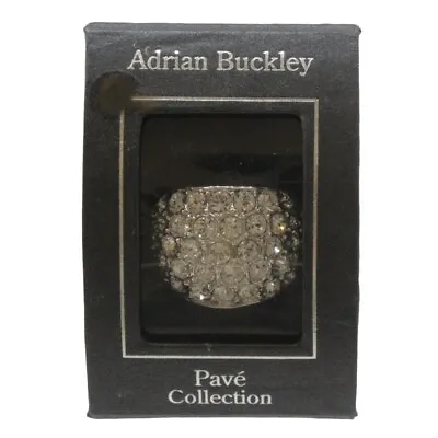 £20.99 • Buy Adrian Buckley Silver Ring Pave Collection Crystal R345S Small Ladies Jewellery