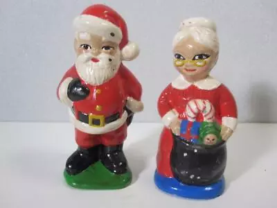 Vintage Hand Painted Santa & Mrs Claus Greenware Molds 3.75  Tall • $9.95