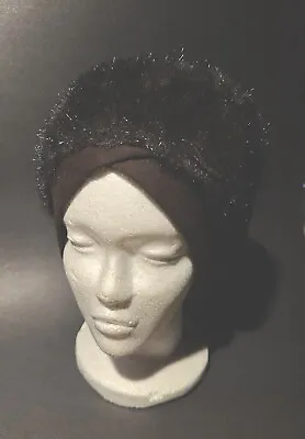 Vintage Women’s Brown Faux Mink Turban Style Winter Hat Pre-owned • $28.95