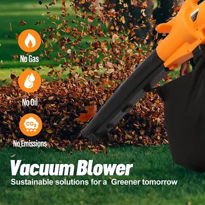 Leaf Blower 3000W Garden Vacuum Shredder Mulcher With 30L Leaf Collection Bag • £31.21