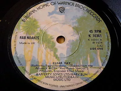 Rab Noakes - Clear Day   7  Vinyl • £2.89