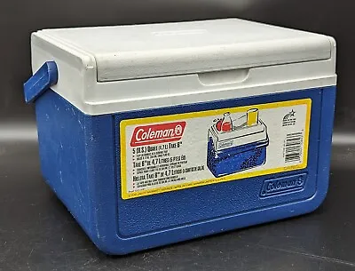COLEMAN FlipLid  BLUE 5 QT Personal Mini COOLER Lunch Box/Ice Chest 6 Can • $13.99