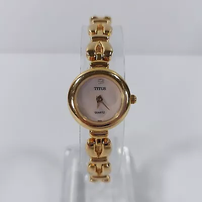 £39.95 • Buy Solvil Et Titus Watch Ladies Working Gold Tone 06-0119 Bracelet Mother Of Pearl