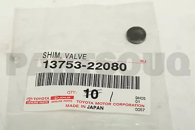 1375322080 Genuine Toyota SHIM VALVE ADJUSTING 13753-22080 • $5.50