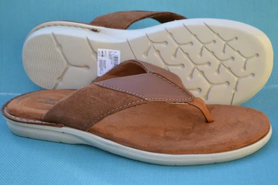£29.95 • Buy Clarks Mens Toe-Post Sandals ELLISON EASY Tan Leather RRP £59