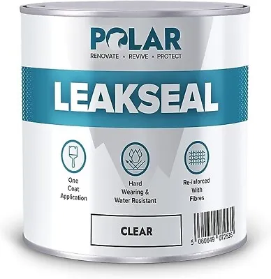 £18.59 • Buy Polar Premium Leak Seal Clear Paint - 1 Litre - Instant Waterproof Roof Sealant