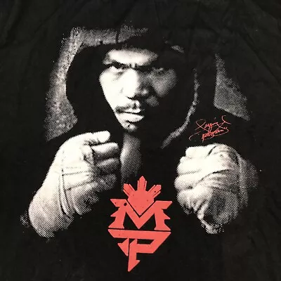 Manny Pacquiao Black Boxing T-Shirt Sz XXL -- Clothesline Cotton Blend • $16.99