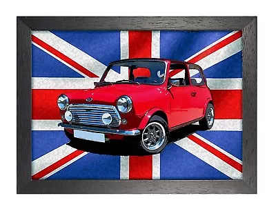 Mini-Cooper Union Jack United Kingdom Flag Poster British Motor Car Vehicle  • £4.99