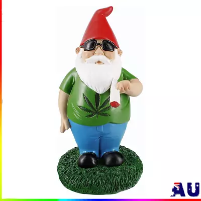 Garden Gnome Smoking Gnome Garden Statue Indoor Outdoor Garden Home Decoration • $22.99