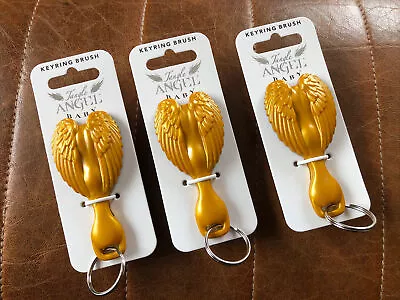 Keyring Brush Tangle Angel Baby Gold X 3 (Ideal For Handbag Babies  Small Dogs) • £4.95