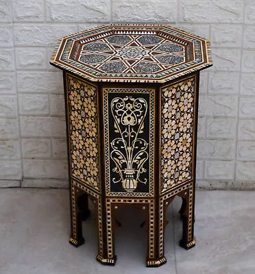 Morocco Coffee & End Table Bedside Table Entryway Table 24  Wooden Side Table • $658.90