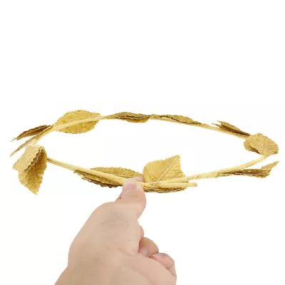 Roman Greek God Gold Leaf Laurel Wreath Headpiece Toga Fancy Dress Costume • £4.56