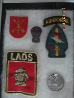 Special Forces Vietnam 7Th Grp/ Patch Challg. Coin/ Laos Pin. Original And Repr. • $180