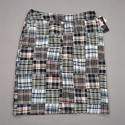 Jennifer & Grace Madras Plaid Skirt Women Size 8 Patchwork Plaid Preppy Academia • $28.69