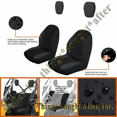 $76.67 • Buy Yamaha Rhino Seat Cover For 2006 & 2007 450 660 700 - Black Cloth Bucket Set