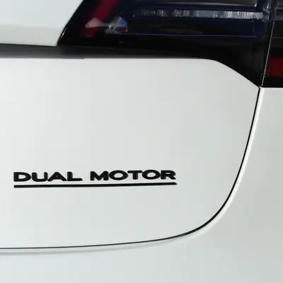 Tesla Model S 3 X Y Black Dual Motor Emblem 3D Epoxy Sticker Rear Emblem • $20