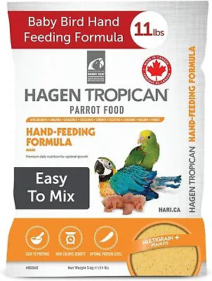 Hagen Tropican Hand Rearing Formula Mash Hand Feeding Baby Birds Parrots 5kg Bag • £32.99