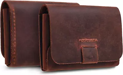 Top Grain Genuine Leather Business Name Card Holder Case With Magnetic Closure ( • $23.74